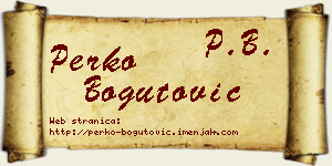 Perko Bogutović vizit kartica